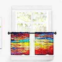 Vista 798 de Cenefas de cocina modernas con patrón de cobre marrón dorado para ventanas, cenefas opacas abstractas de marcas de arañazos y cortinas opacas