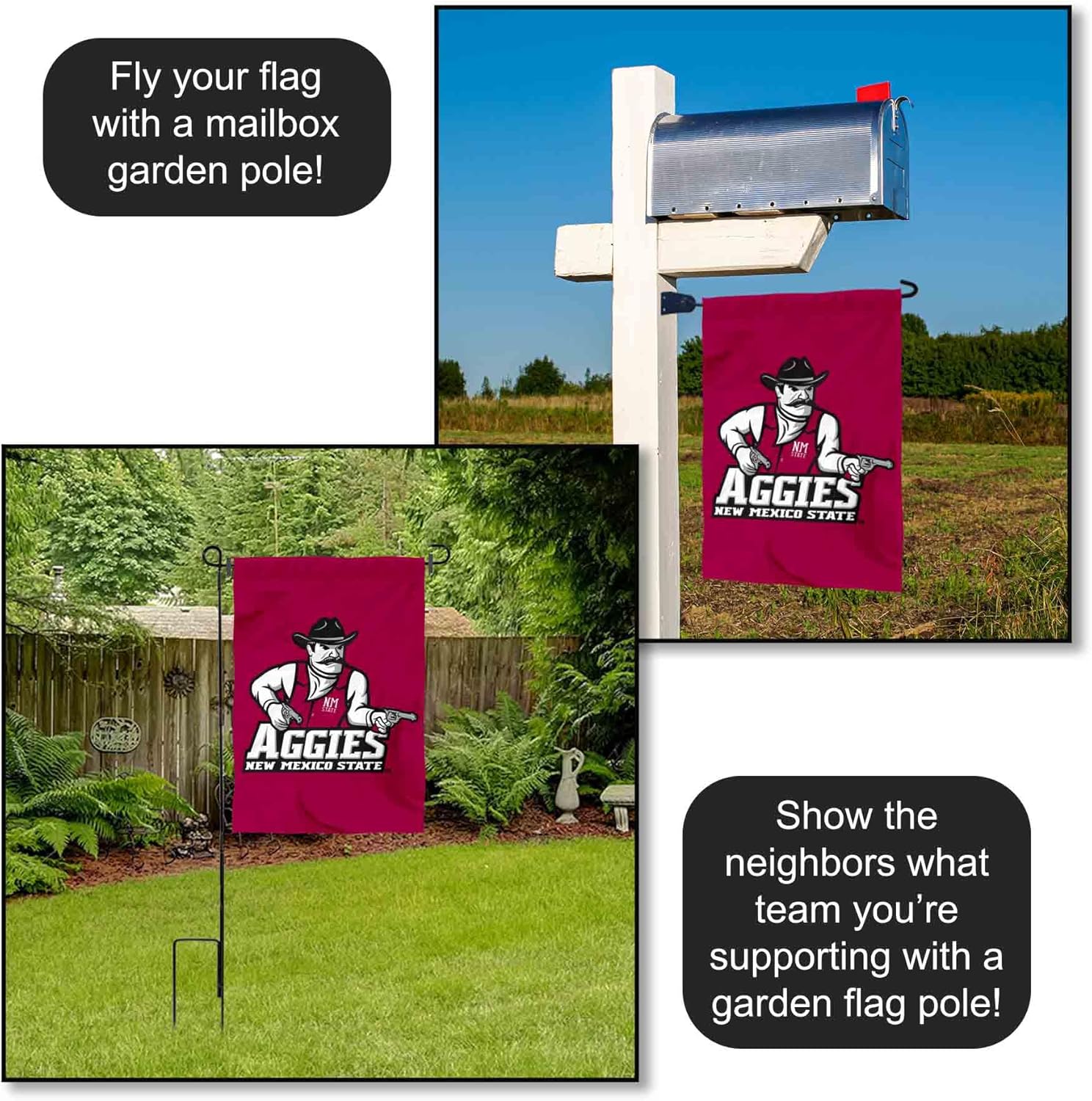 New Mexico State Aggies Garden Flag Yard Banner - Image 4