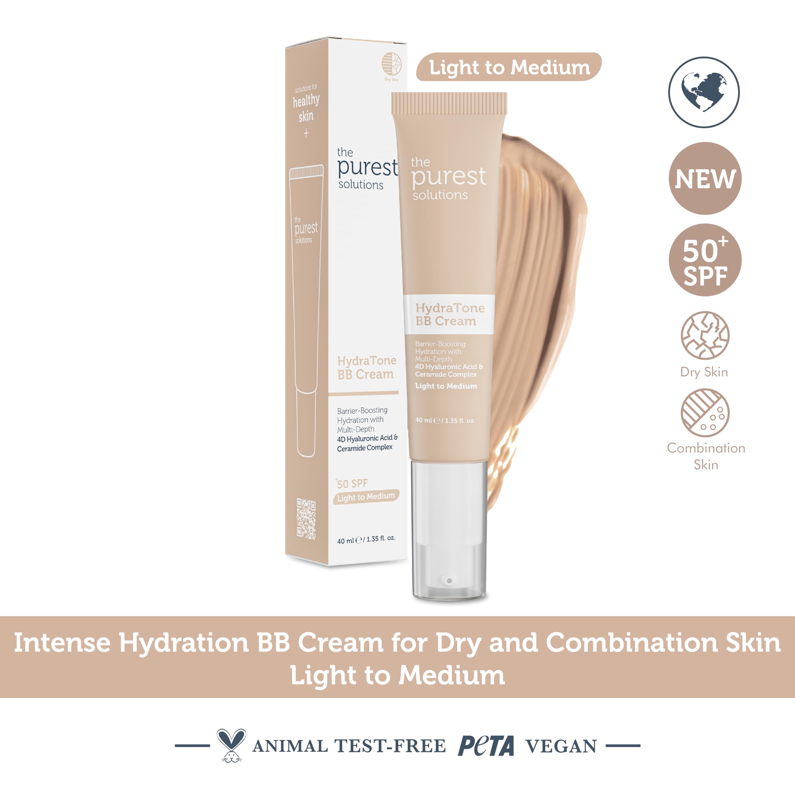 The Purest Solutions BB Cream Bare Matte 40 ml Light to Medium