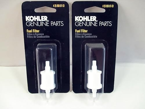 Paquete de 2 filtros de combustible originales KOHLER 25-050-07-S1 de 1/4 pulgadas, OEM