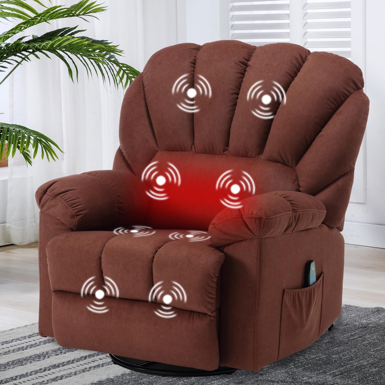 Comermax Massage Rocker Recliner Chairs with Heat