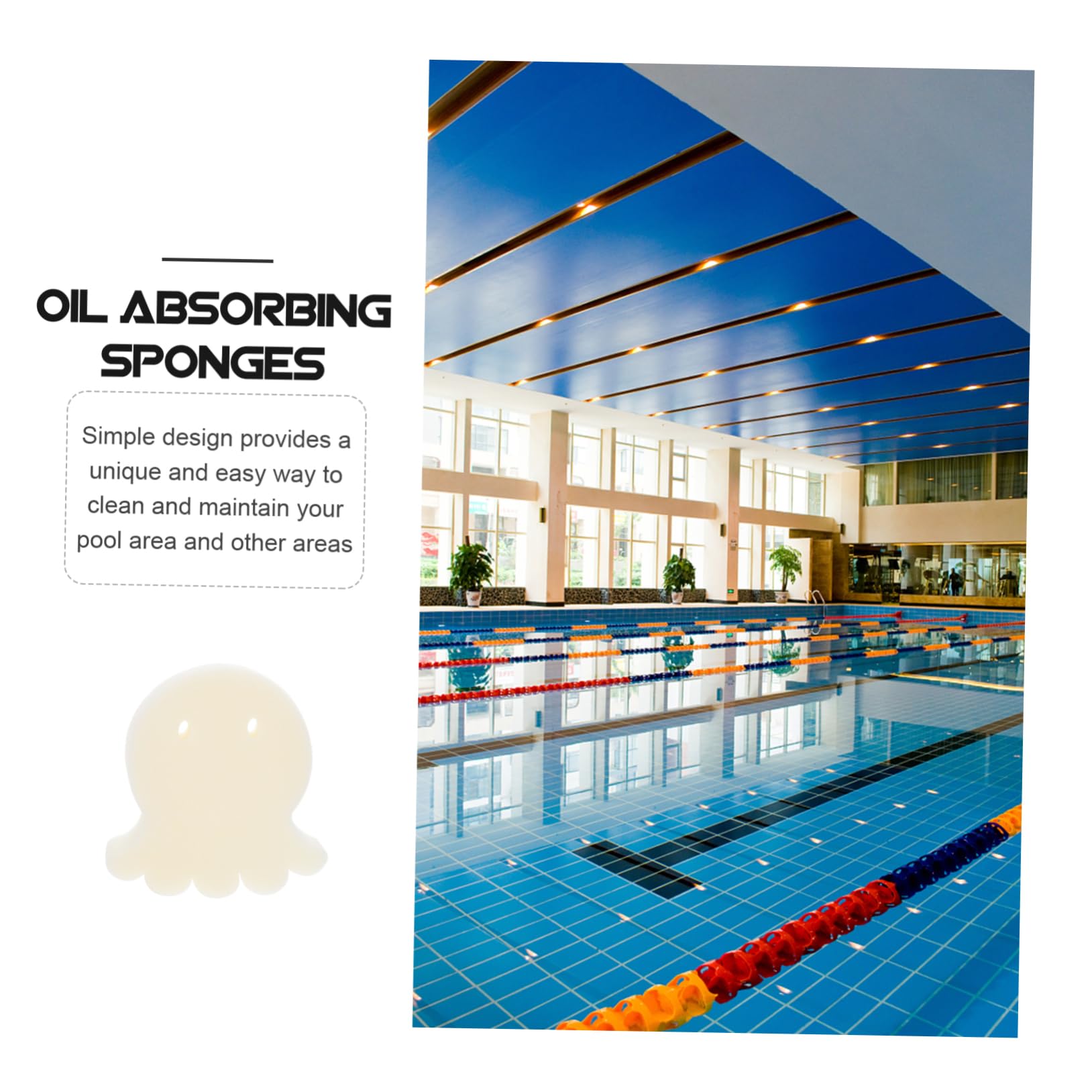 Gatuida 4 Sets Öl-orbing-Schwamm Zur Poolreinigung Badewannenschwamm Ölabsorptionsschwämme in Tierform 16 Stück * 4