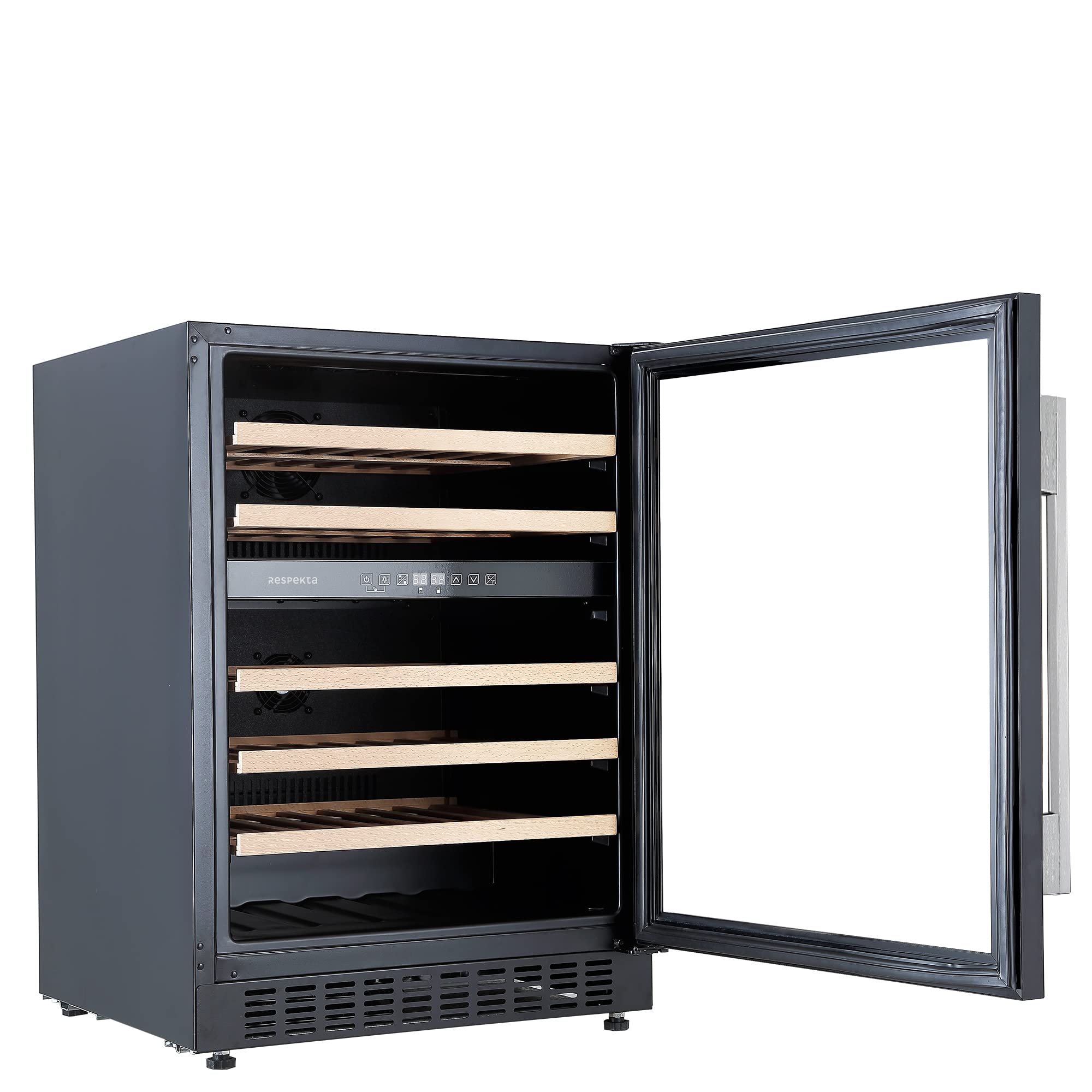 Respekta Unterbau-Weinkühlschrank 46 Flaschen 129 L 2 Temperaturzonen 5-22°C Touch Control LED