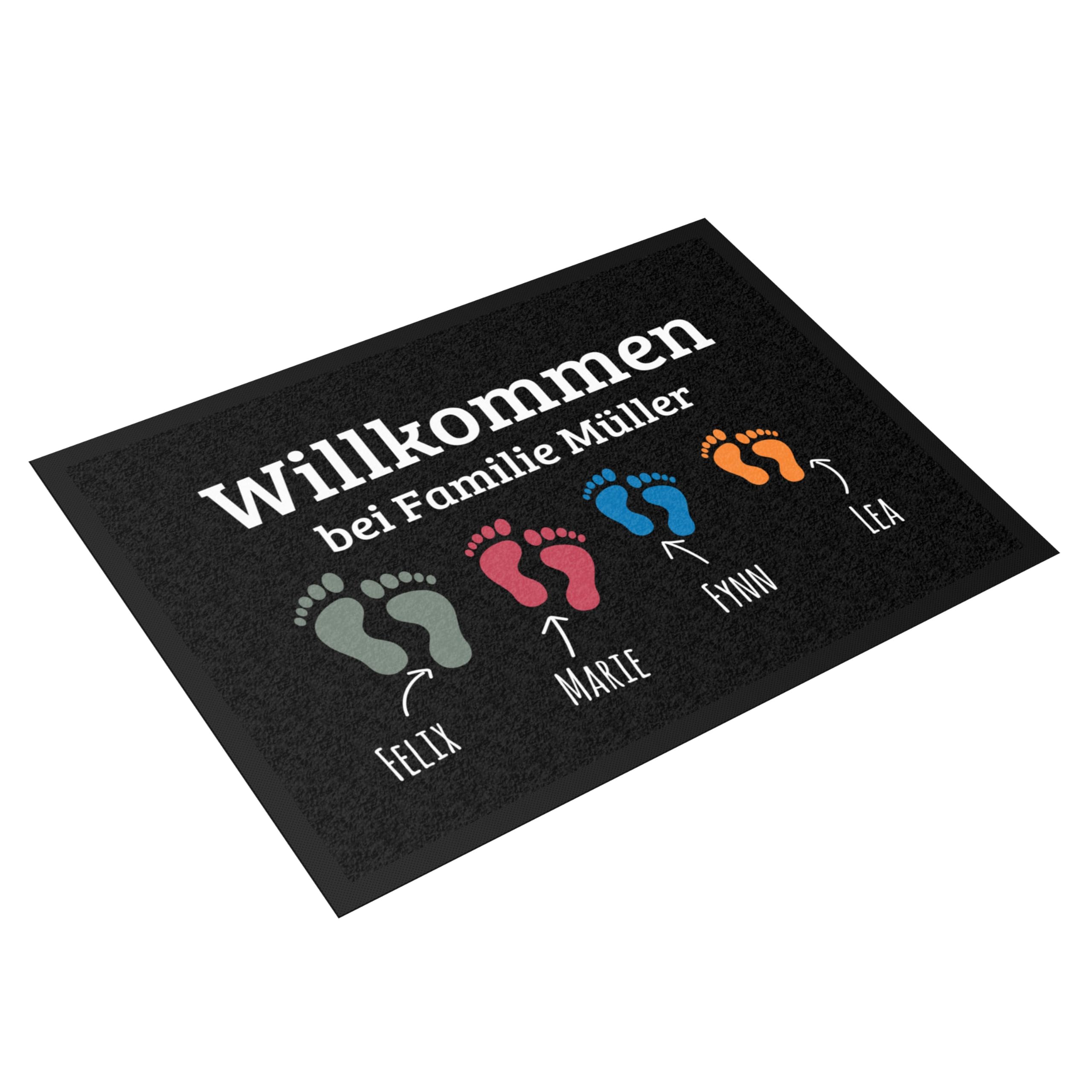 printplanet® - Fußmatte selbst gestalten - individuell Bedruckt - Layout: Fußabdruck 2 - Größe 80 cm x 60 cm