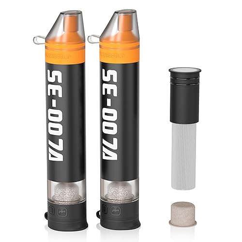 Filtro de agua personal con popote para purificar el agua, pajitas de agua de emergencia, equipo portátil para senderismo, camping, viajes, pesca,