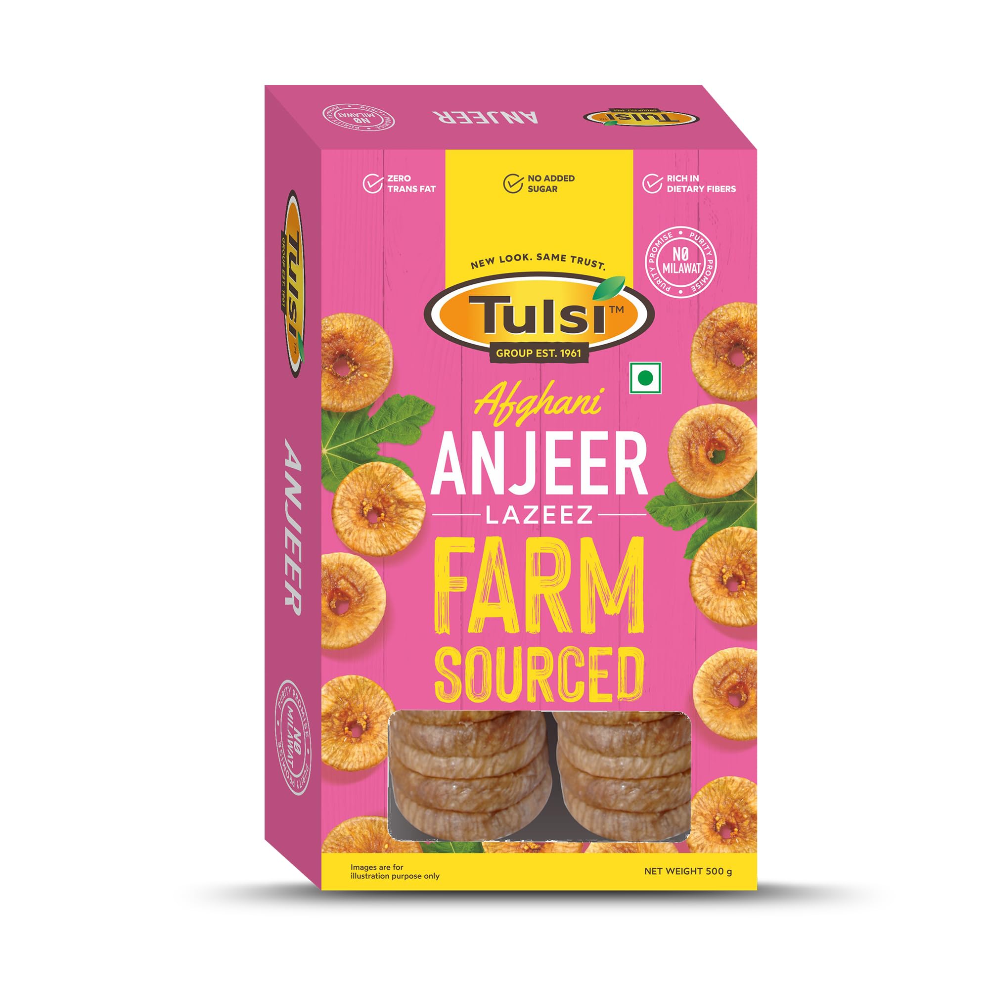 Sponsored Ad - Tulsi Afghan Anjeer Lazeez 500g | Figs Dry Fruits | Dried Afghan Anjeer | Rich Source of Vitamins & Dietary Fiber | Healthy Snack | Low in Calories | Fat Free | Farm Sourced | Large Size | Light Color