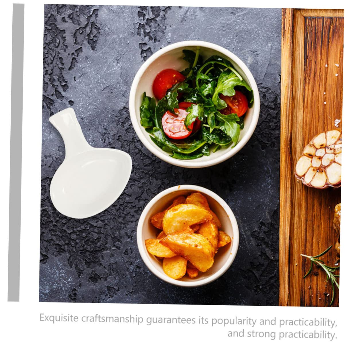 6Pcs Dipping Sauce Dish Practical Chopstick Rests Tableware for Condiments Seasonings and Snacks Cute Kitchen Decor with Handle