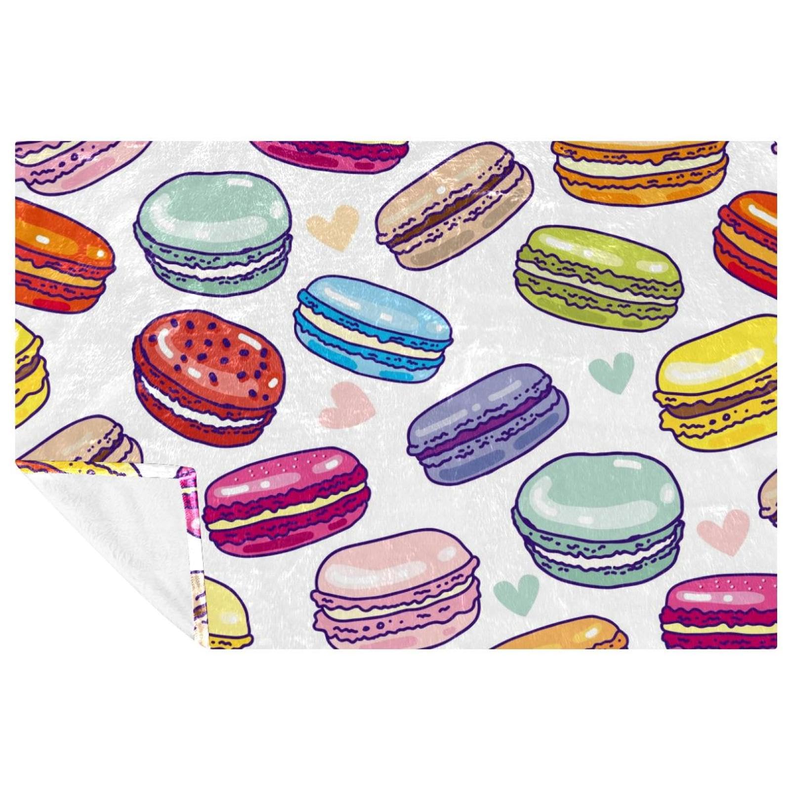 Plaid macarons confortable contre le froid pour canapé et lit adulte