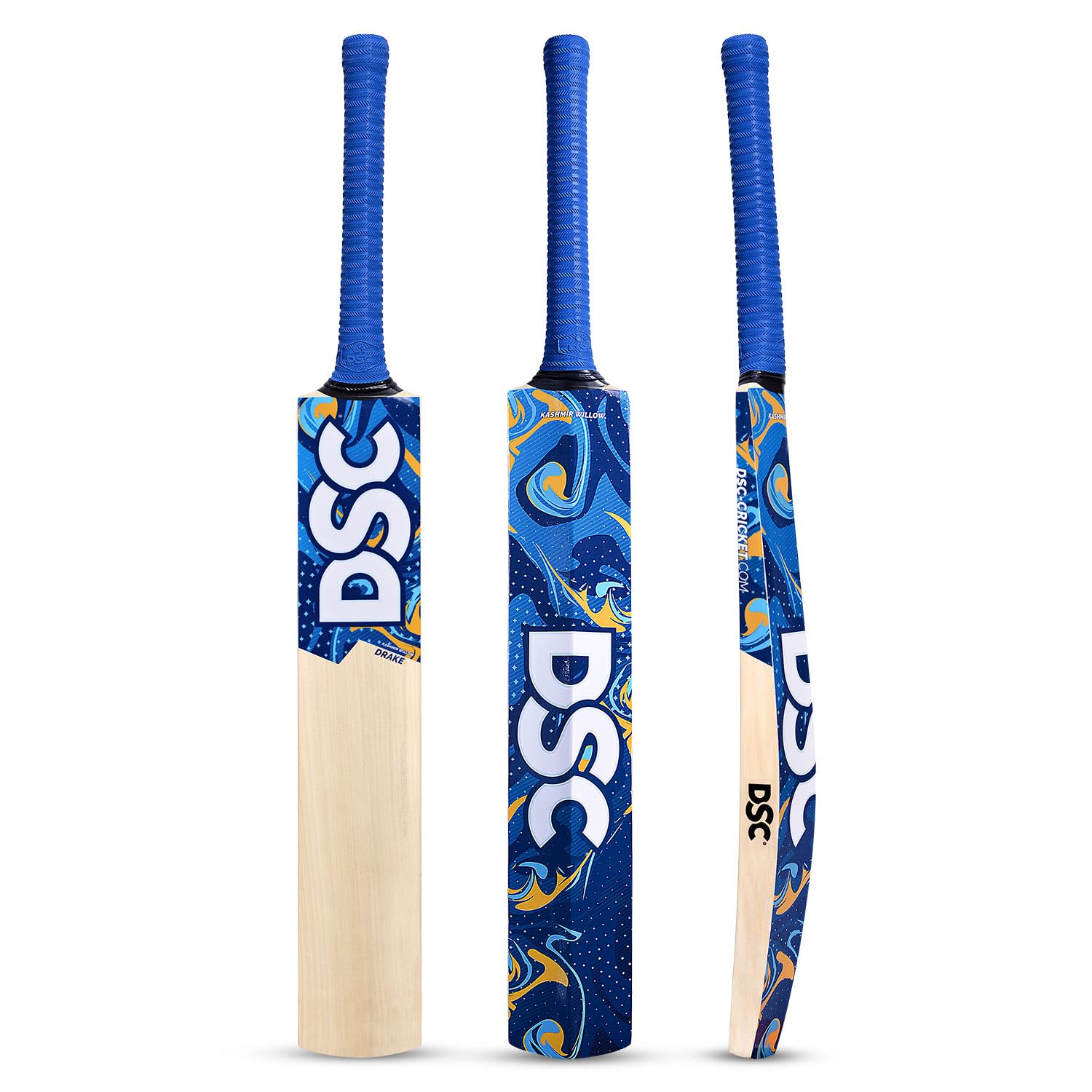 DSC Drake Cricket Bat For Mens and Boys | Material: Kashmir Willow Wood | Lightweight | Free Cover | Ready to play | For Intermediate Player | Ideal For Leather Ball