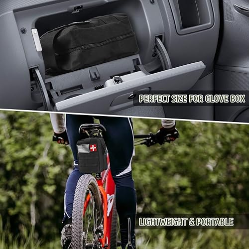 Miniatura 4 de Kit de supervivencia de 170 piezas, kit de primeros auxilios de supervivencia con equipo esencial de supervivencia, suministros médicos de