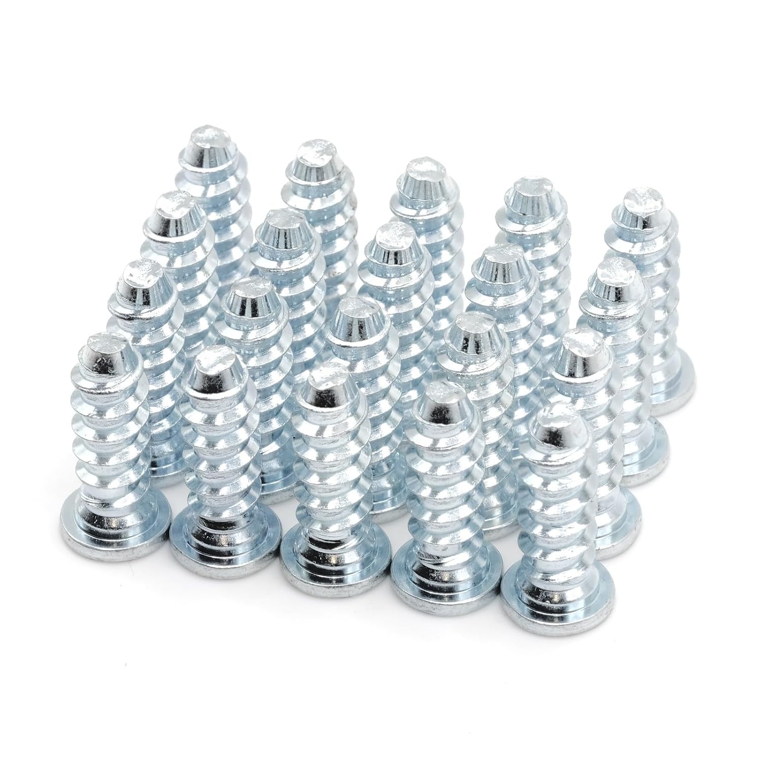 ReplacementScrews Bed Rail Screws Compatible with IKEA Part 110789/126860 | (MALM, HEMNES, etc), Euro Screws for Bed Frames, Flat Head, Zinc Plated Steel, Coarse Threaded, Pack of 20