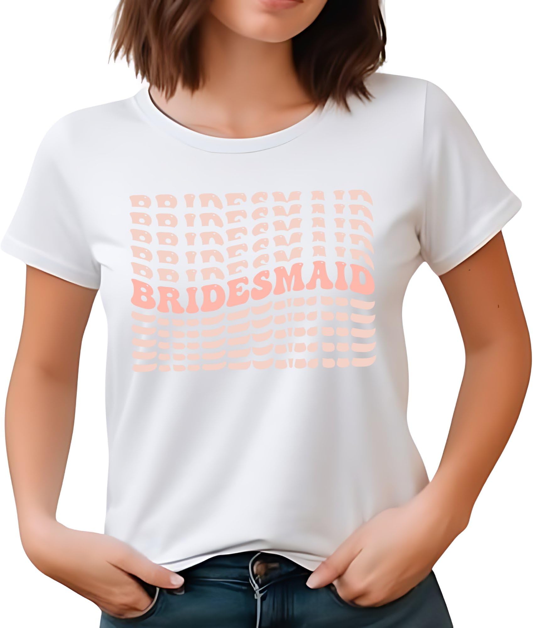 Seek Buy Love Bridesmaid T-Shirt, Pink Text on Black, Wedding Party Tee, Bridal Shower Gift, Bachelorette Party Shirt, Maid of Honor Top, Casual Wear