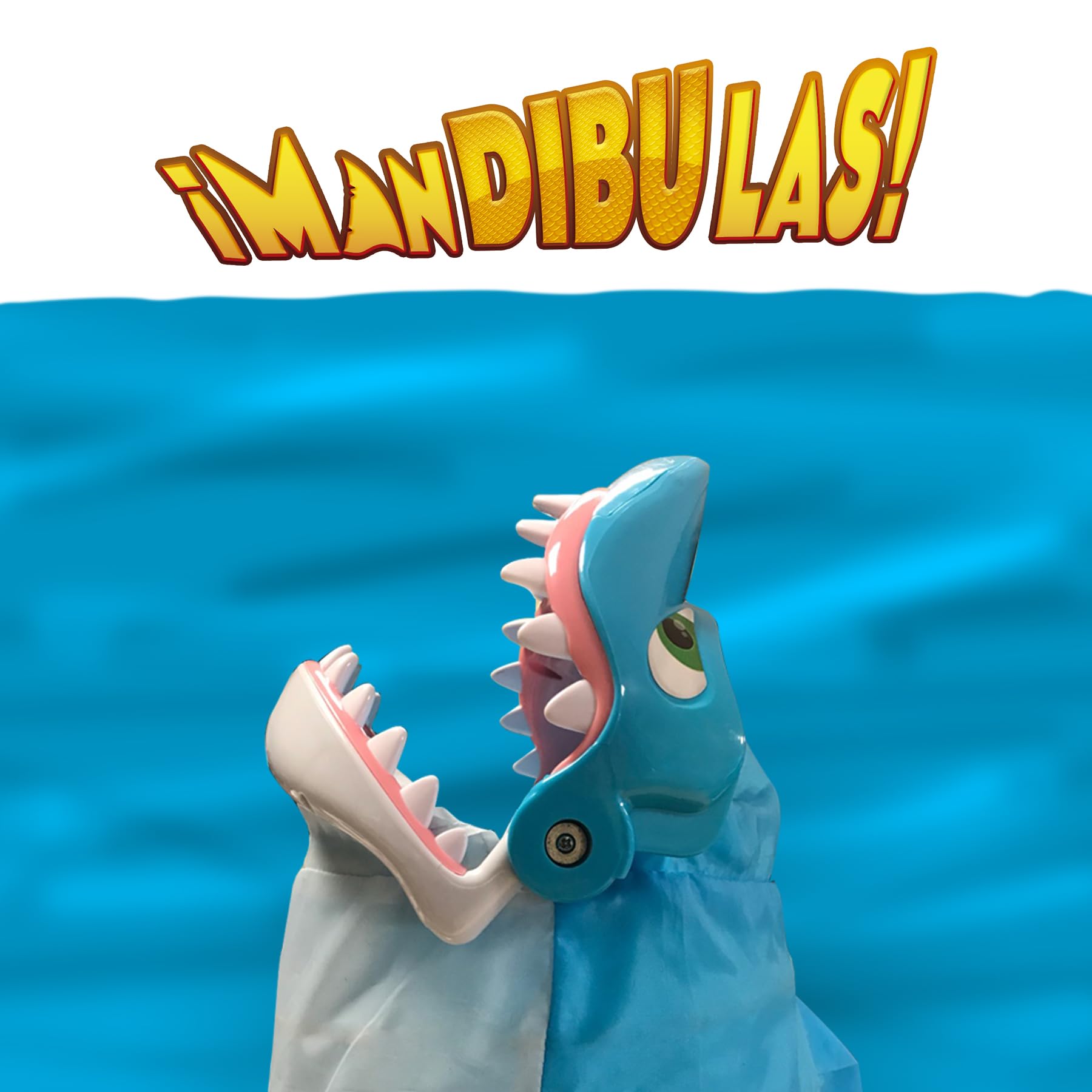 Mandibulas, Juego de Mesa. La pesca más divertida, Juego para niños partir de 4 años. Rescata los animalitos marinos sin que el Tiburón te atrape. Saca los peces de su mandíbula con tu caña de pescar