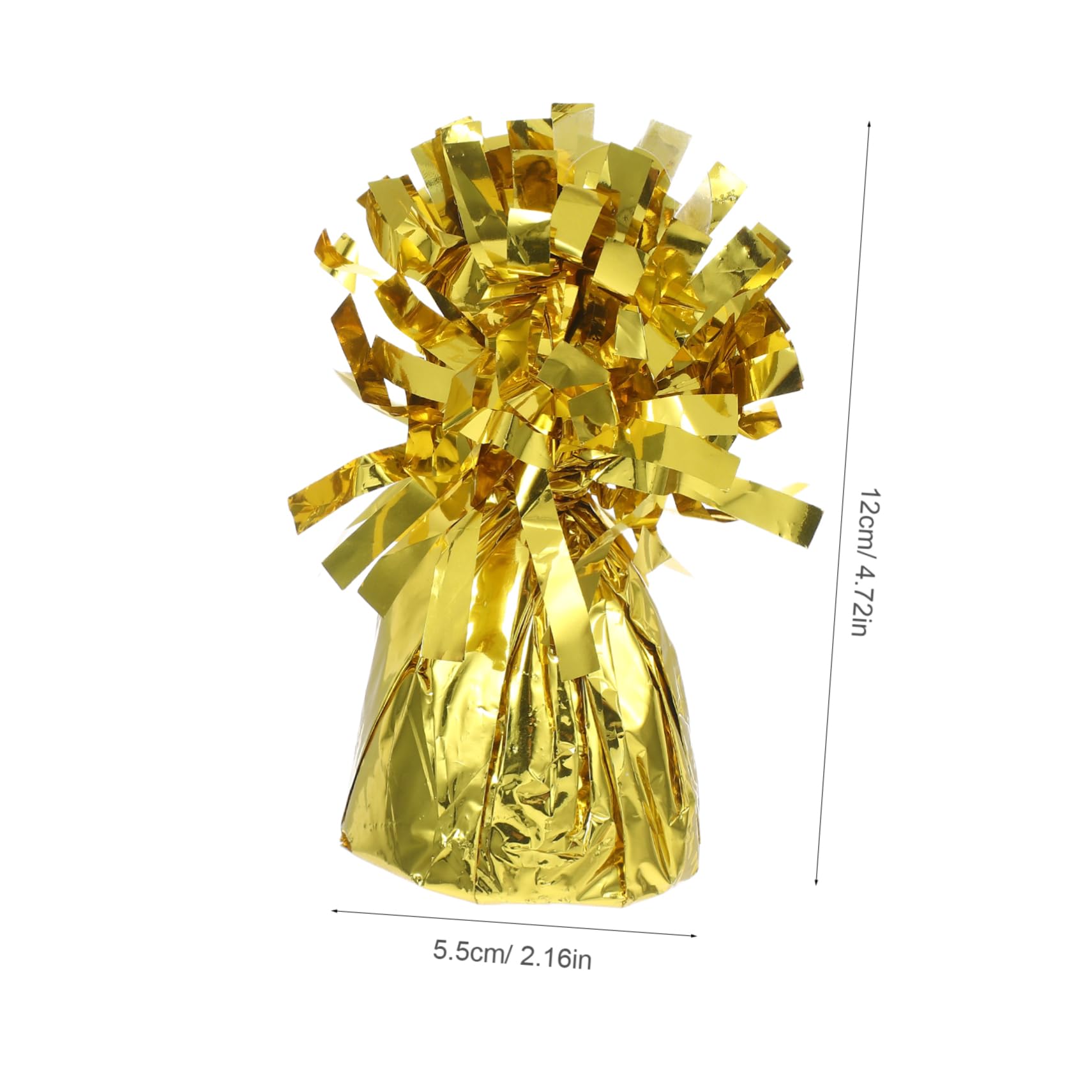 Ballongewichte 6 Stück aus Pvc und Zement für Hochzeiten | Goldfarben, Einzigartige Form, Leicht zu Verwenden, Stabiler Halt für Shower, Passendes Ballonzubehör für Dekorationen