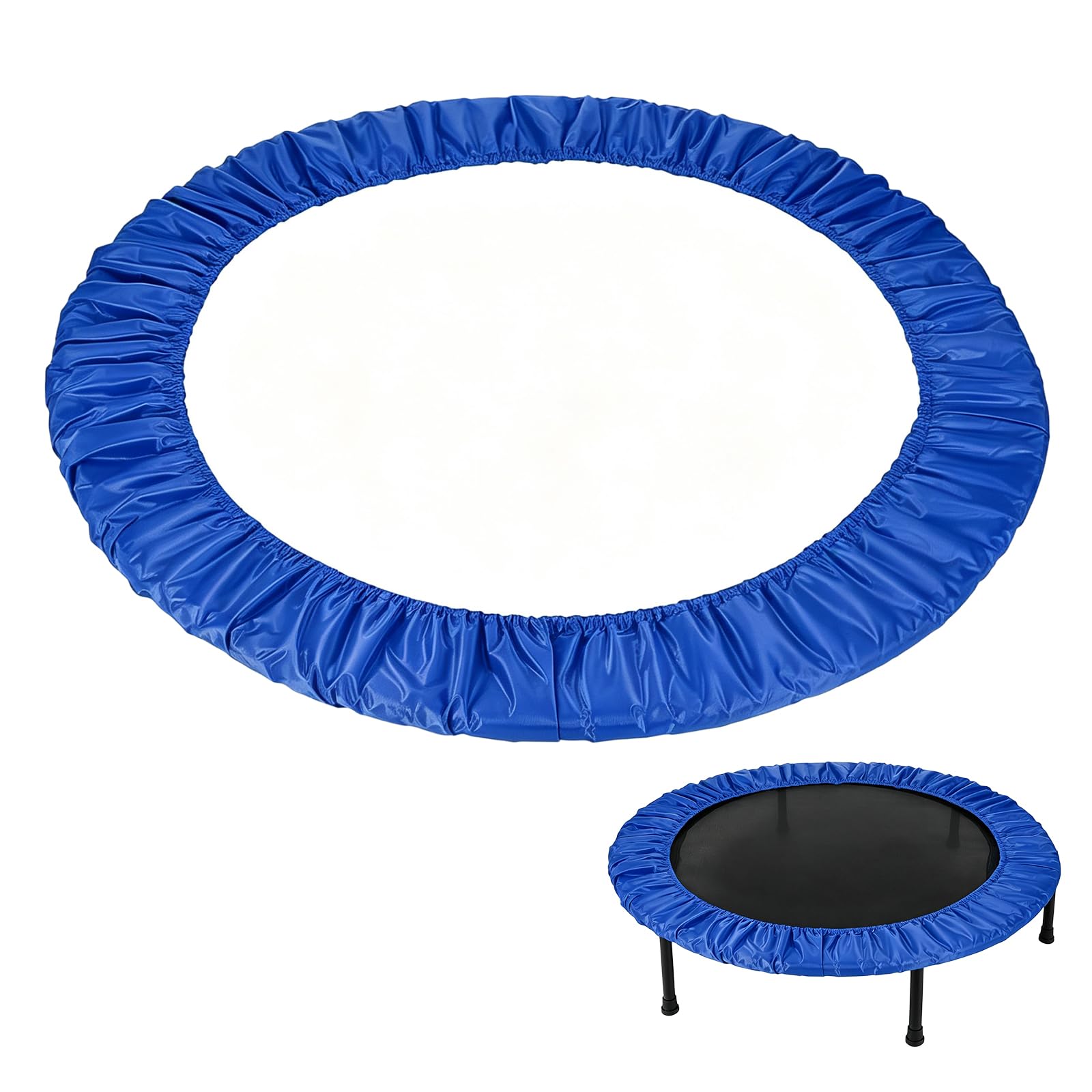 MUXSAM Mini Trampolines Spring Cover, 36Inch 6 Holes Round Small Trampolines Safety Pad Replacement Cover, Edge Protector 600D Oxford Cloth Optional for Serviceable Waterproof Frame for Home,Blue
