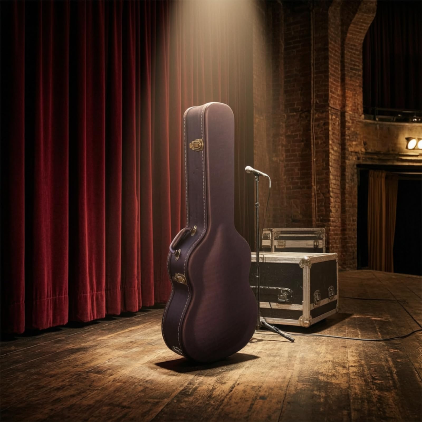Baoblaze Custodia Chitarra Classica Custodia Rigida Valigetta Custodia Arcuata Astuccio Rettangolare Protezione Contro Polvere Urti E Sbalzi Ambientali Adatta