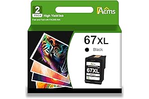 HP 67XL Black Ink Cartridges - Delivers Stunning Prints for Your HP Printers