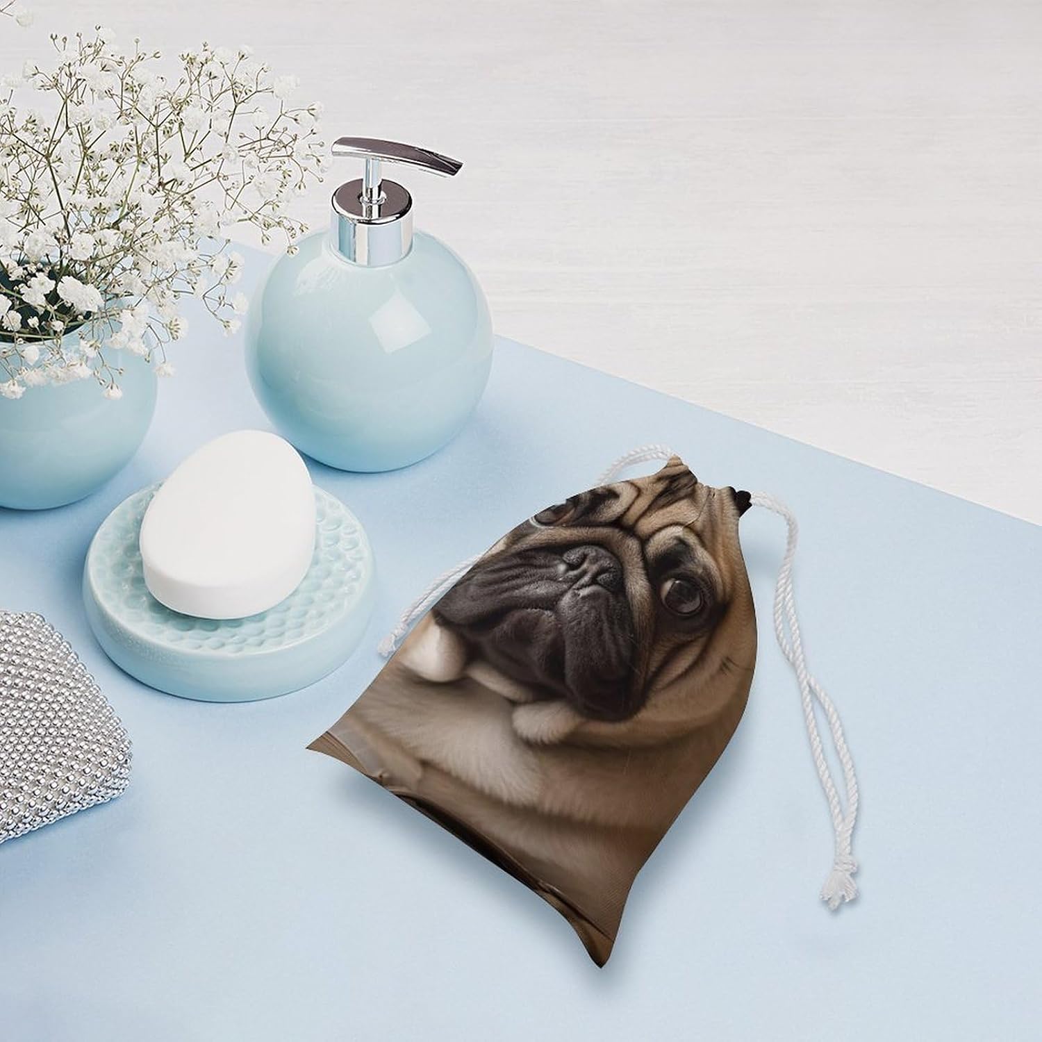 Storage Bags Makeup Bag Toy Bag Reusable Bags Toiletry Animal Pug Dog Printed Organizer Multi Purpose Foldable Ditty Bag Travel Pouch image 5