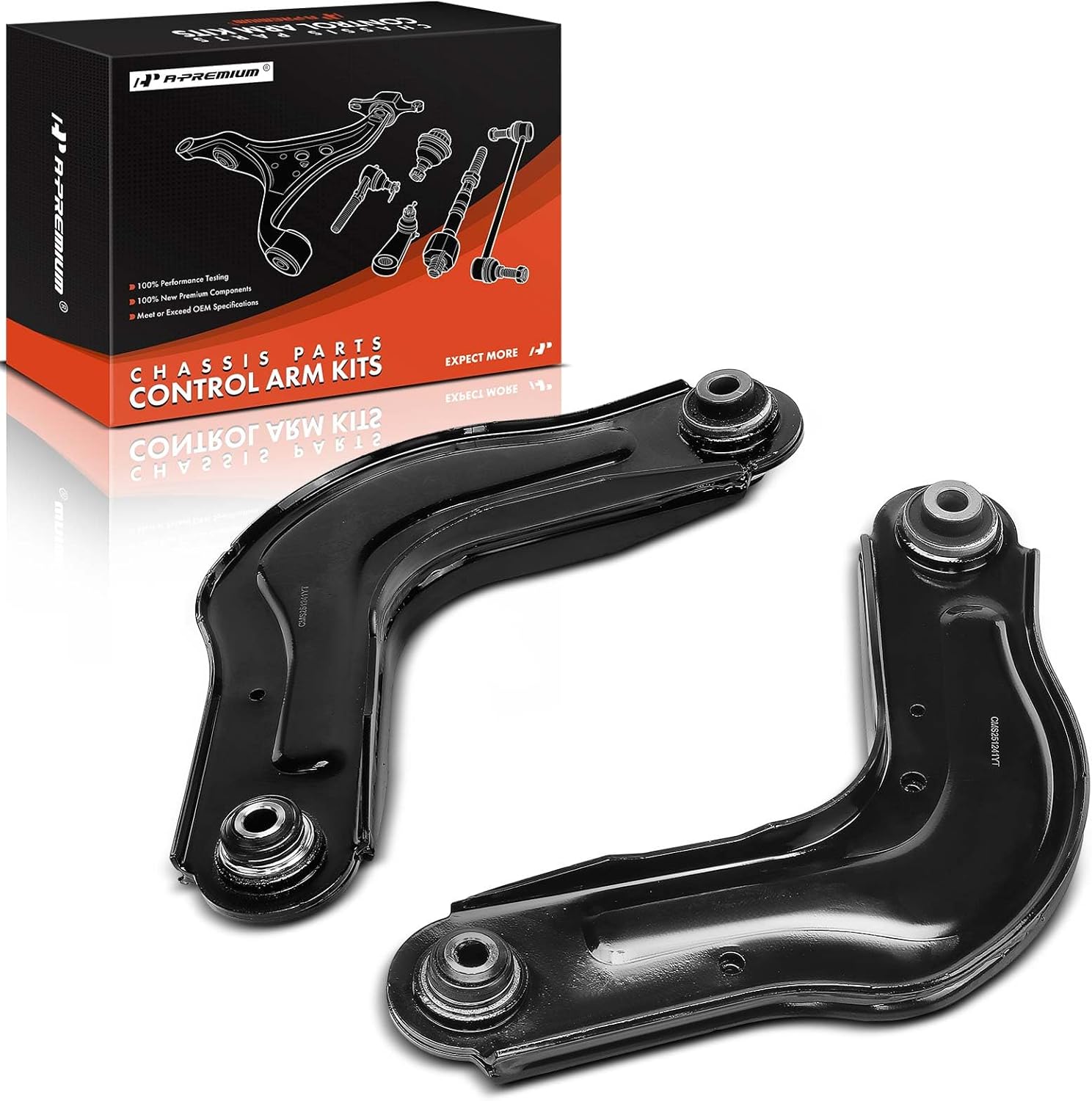 A-Premium 2 x Rear Upper Suspension Lateral Arm, with Bushing, Compatible with Chrysler Pacifica 2017 2018 2019 2020 2021 2022 2023