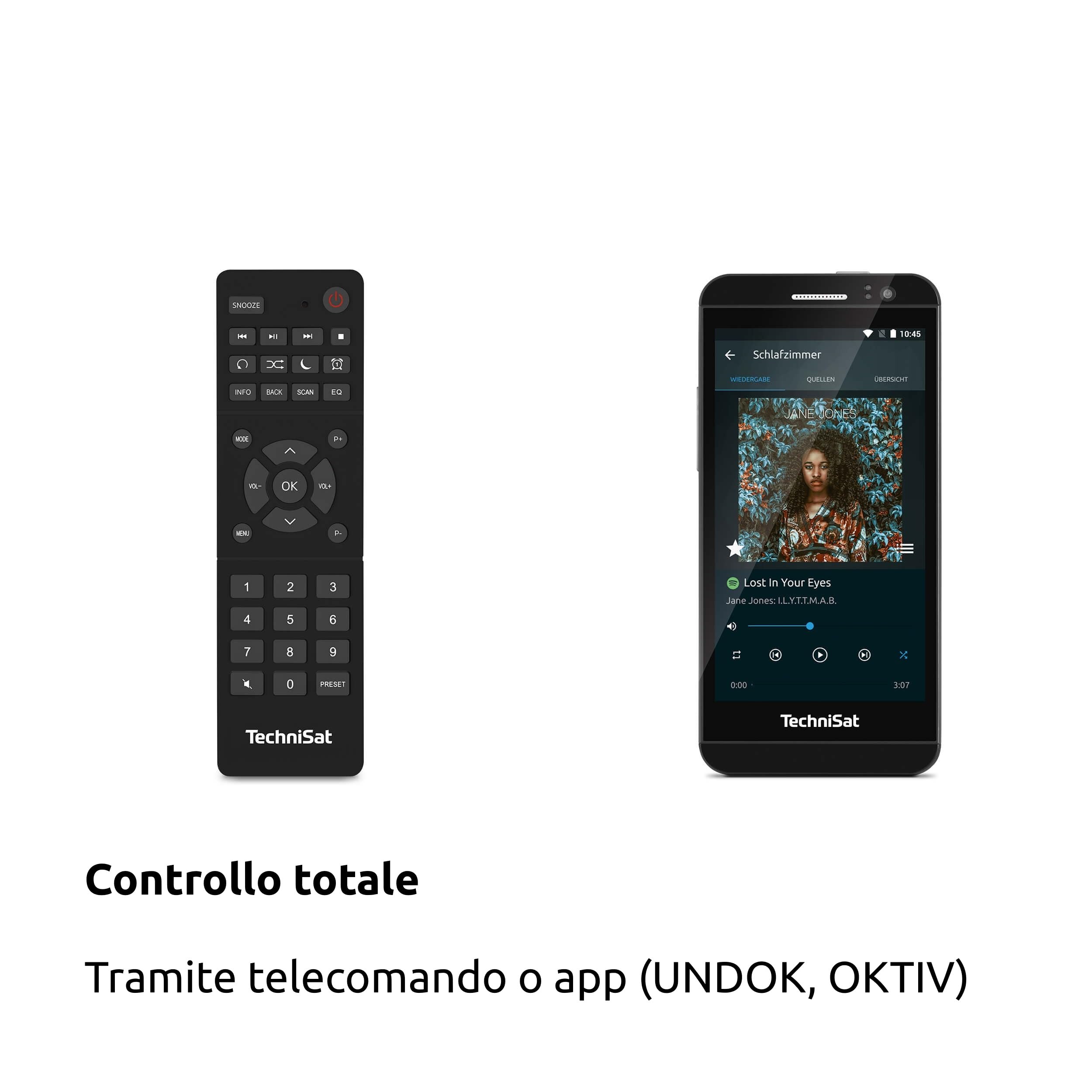 TechniSat VIOLA 710 CD IR Impianto Hi-Fi compatto radio Internet DAB+ FM lettore CD Bluetooth 2x20W RMS