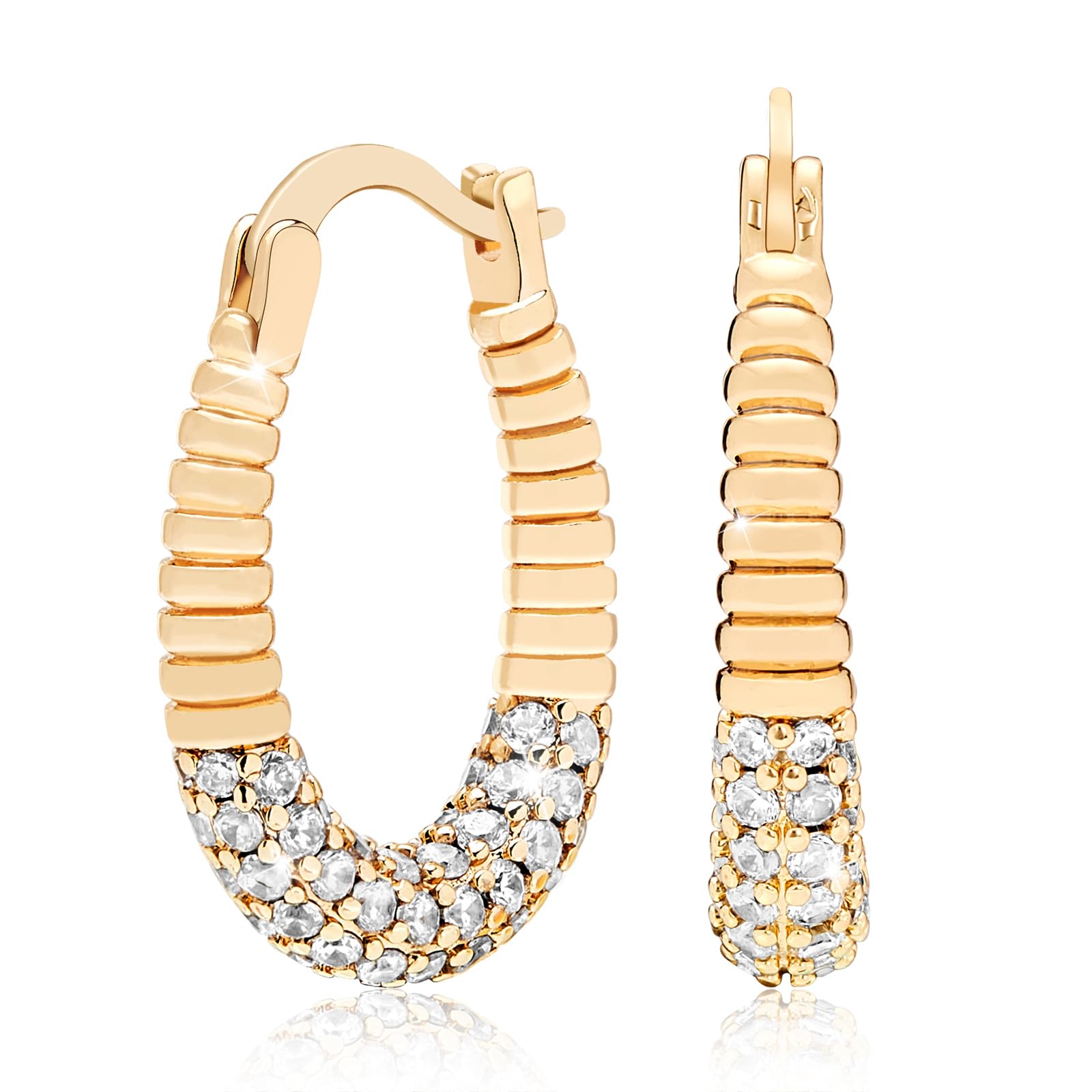 Ritach Boucles D'oreilles En Perles Pour Fees Et Filles - Plaqué Or