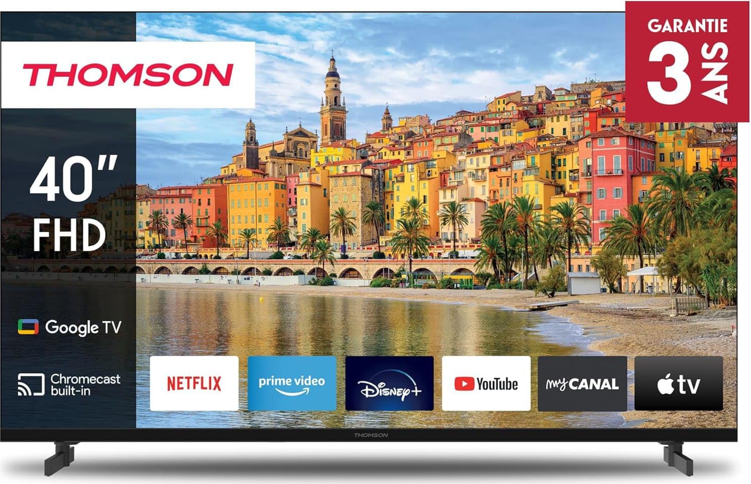 Thomson 40FG2S15 - Tv 40 Pollici Smart Tv Full HD Led DVB-​T2 HEVC/​H.265 Nero Classe Energetica E