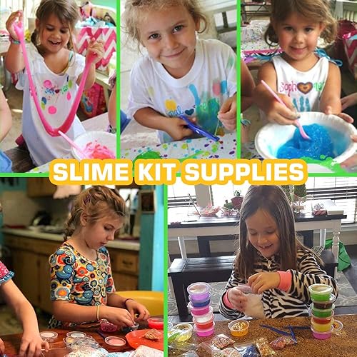 Miniatura 6 de Kit de fabricación de slime de 126 piezas para niñas y niños, idea de cumpleaños para niños a partir de 5 años. Los suministros definitivos incluyen