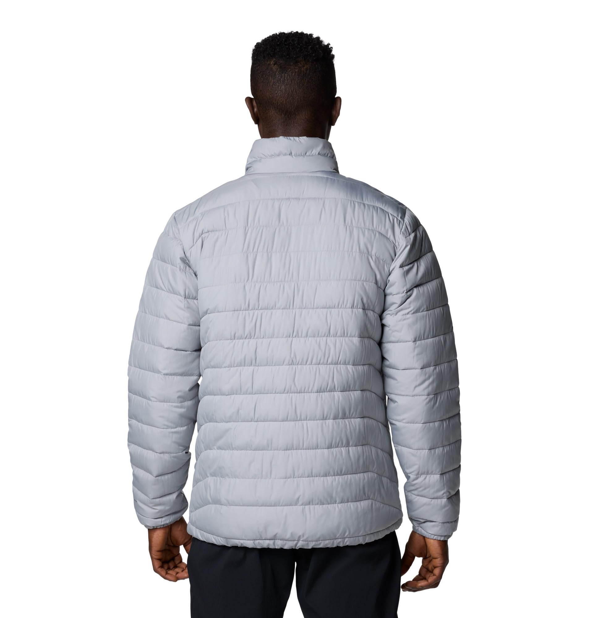 Columbia Mens Powder Lite II Insulated Puffer Jacket, Columbia Grey, Small view 2