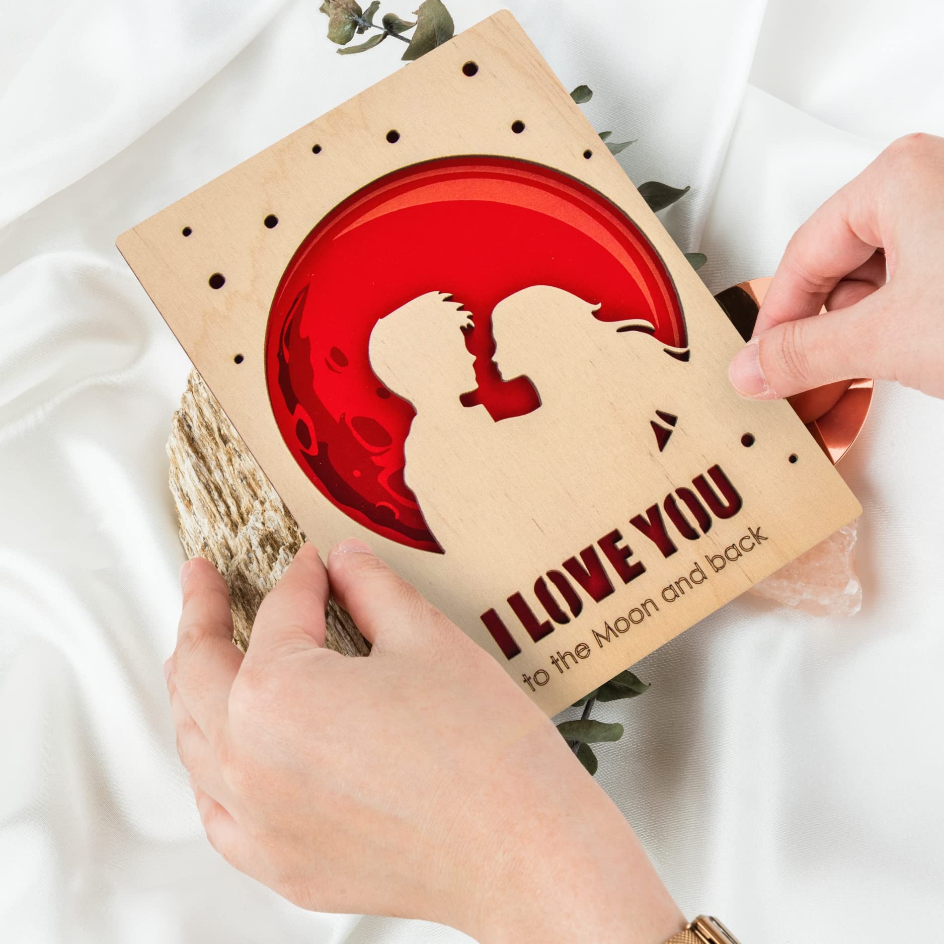 KRASS Valentines Day Wooden Love Cards For Him Her Family...