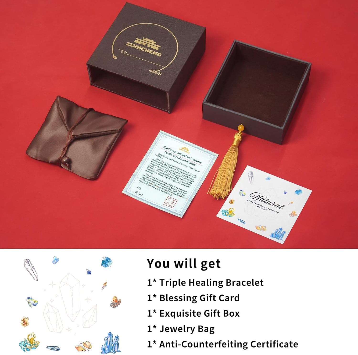 Triple Protection Energy Bracelet, Healing Crystals for Negative Energy Protection, Unisex Amulet with Obsidian, Tiger Eye, and Onyx Stones, Spiritual Jewelry for Men and Women, Healing, Manifestation, and Wellness - Image 4