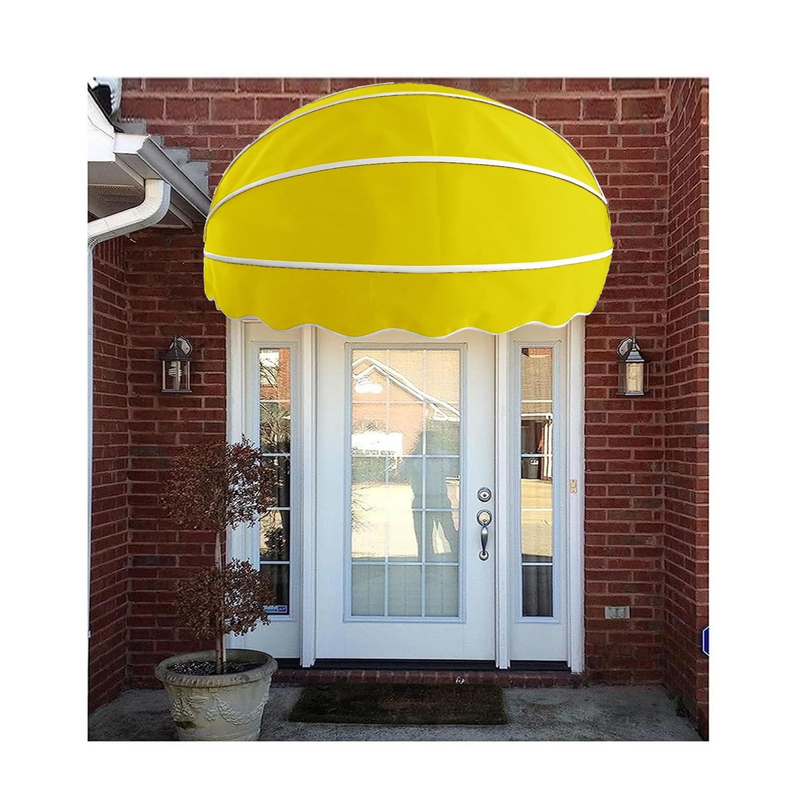 Auvent de porte en tissu imperméable de 135 cm pour abriter la terrasse en été