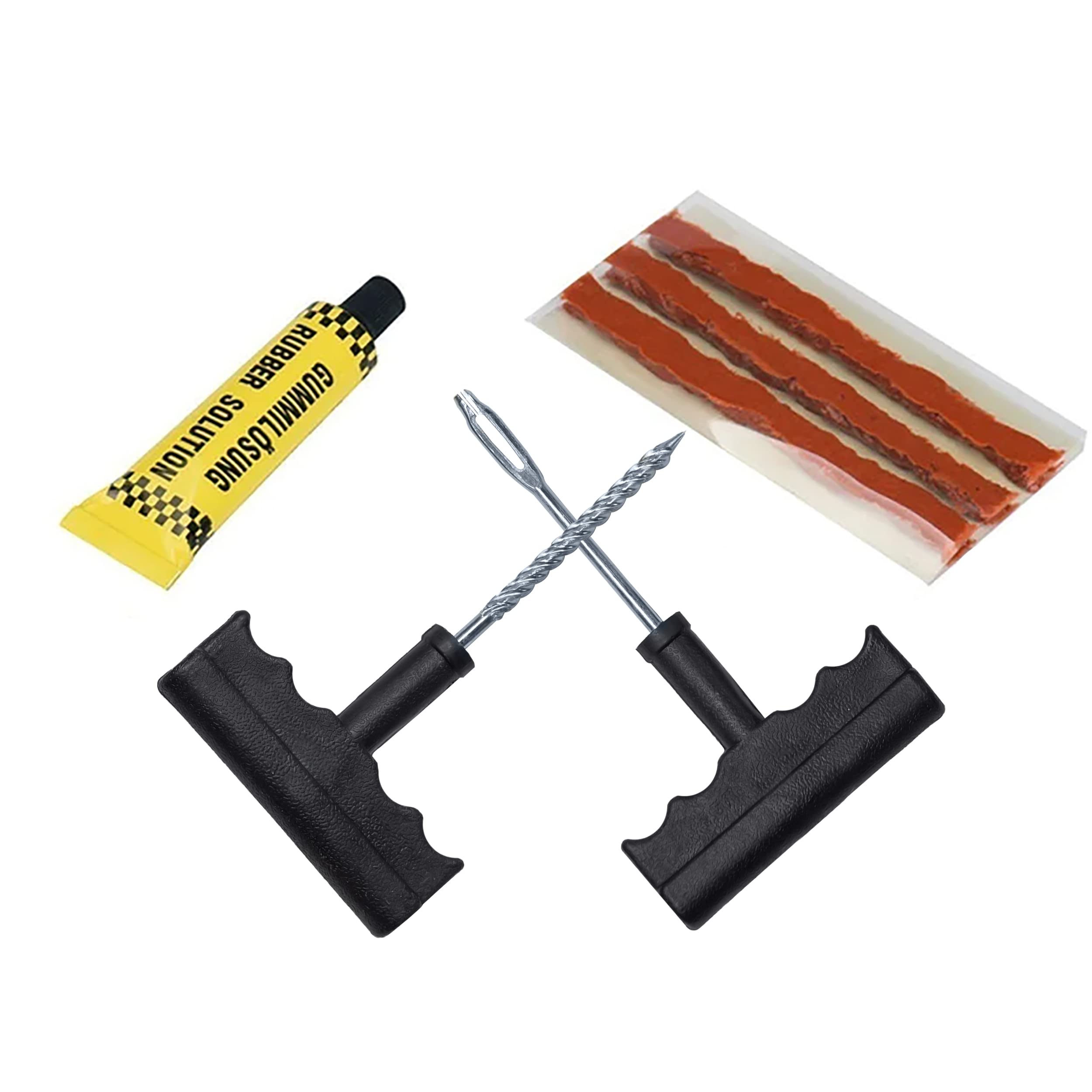 Mclear Heavy Duty Emergency Tire Repair Kit 6 Pcs for Car, Motorcycle, ATV, RV, SUV, Jeep, Autos, Truck, Tractor Universal Flat Tire Puncture Repair Plug Kit, Standard Size (B0CK4SYX62) Amazon Price History, Amazon Price Tracker