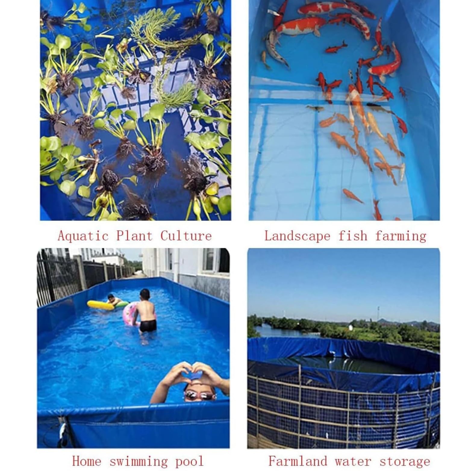 Acuario Grande de Interior Independiente con Revestimiento de Lona de PVC y Estructura de Acero, Ideal para la cría de Peces y Tortugas (100 x 65 x 61 cm). Tanque Resistente y Espacioso para