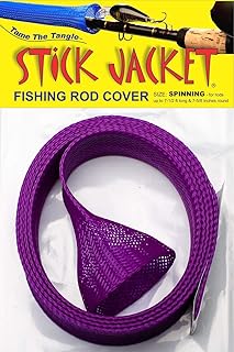 RITE-HITE Orin Briant Stick Jacket Fishing Rod Covers - Spinning Stick Jacket, Comes in a Variety of Colors; Keeps Your Rod Safe and Tangle Free (Purple)