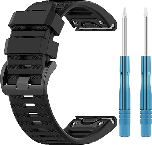 Vista 13 de Correa para Garmin Fenix 7X / Fenix 6X / Fenix 5X, correa de repuesto de silicona suave para Garmin Fenix 7X Pro/Fenix 6X Pro/Fenix 5X Plus/Fenix 5