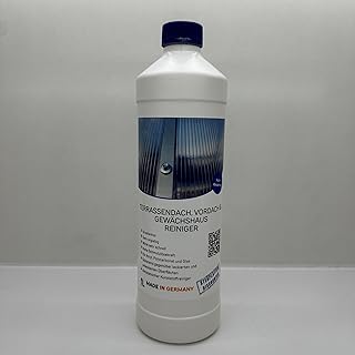 Vordach- & Terrassendachreiniger Konzentrat – 1L ergibt 5L & reicht für bis zu 160m² | Hochwirksam, ergiebig & glänzend | Für Polycarbonat & Acryl | Ideal für Terrassendach, Vordach & Gewächshaus