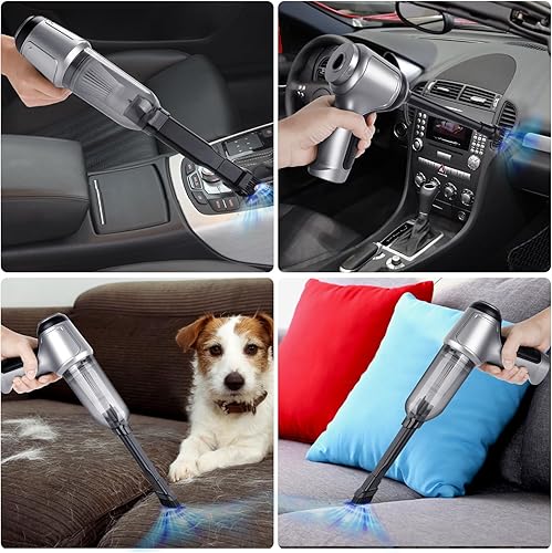 Miniatura 5 de Aspirador de coche portátil inalámbrico - 12000PA 3 en 1 aspiradora de coche de alta potencia inalámbrica de mano - Plumero de aire - Mini