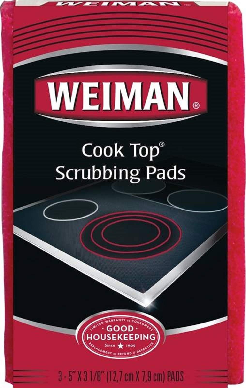 Weiman Cook Top Scrubbing Pads 3 Reusable Pads (Pack of 3)