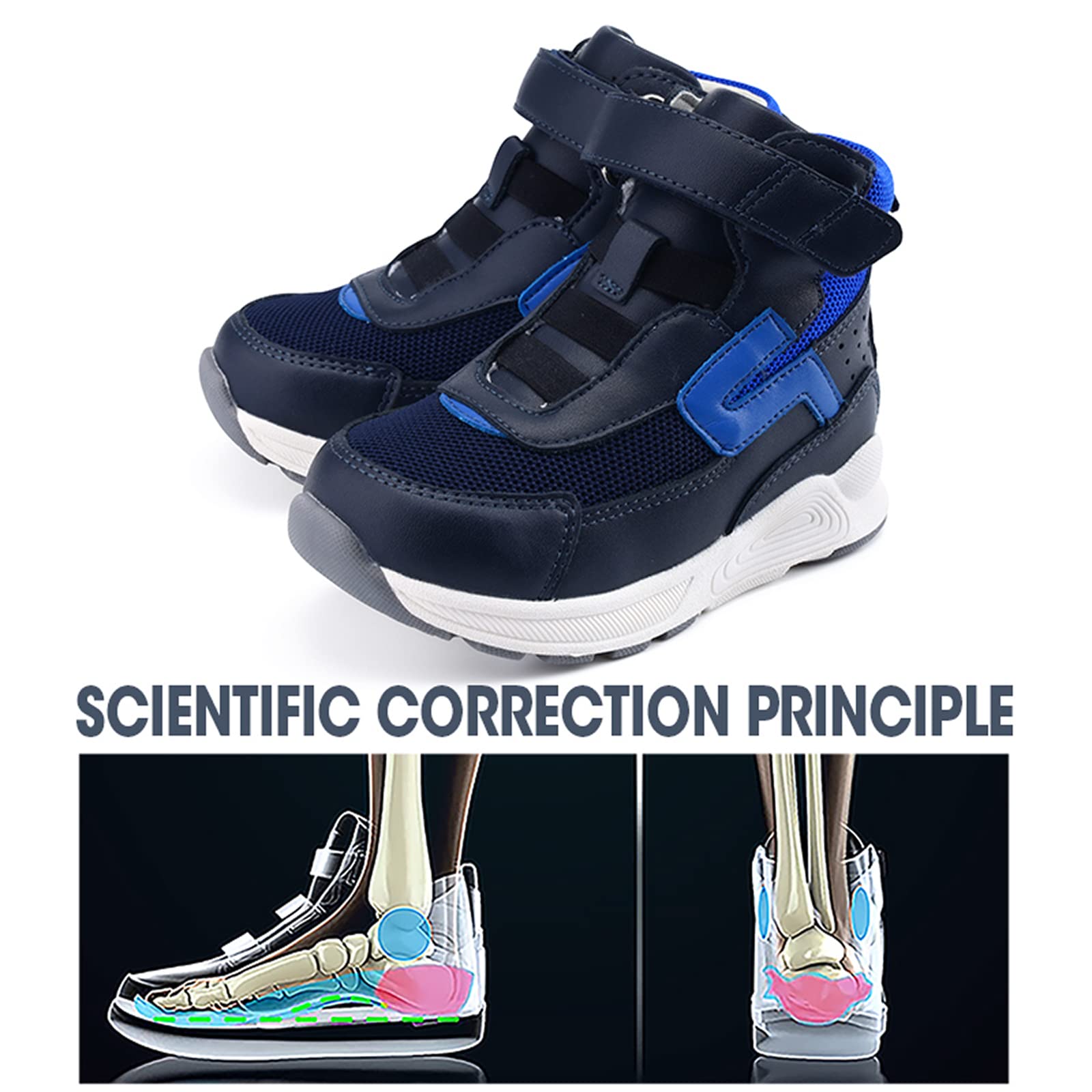Scarpe Ortopediche per Bambini e Ragazzi,Scarpe da Ginnastica con Supporto per L'Arco e la Caviglia per i Piedi Piatti delle Ragazze e dei Ragazzi e per Il Piede varo/varo