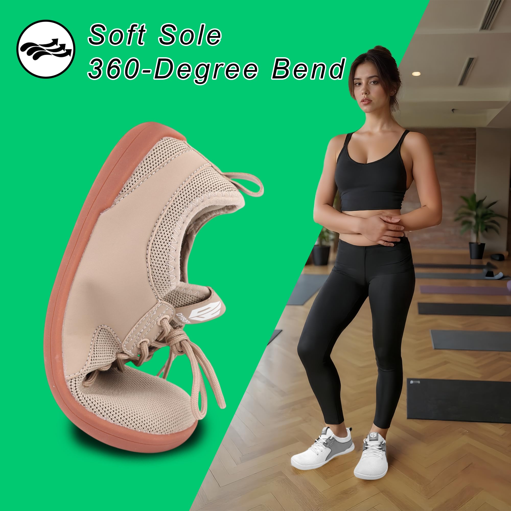 Chaussures Pieds Nus Minimalistes Homme Femme Légère Respirantes Antidérapantes Barefoot Shoes Pieds Larges sans Dénivelé pour Fitness Marche Randonnée Trail