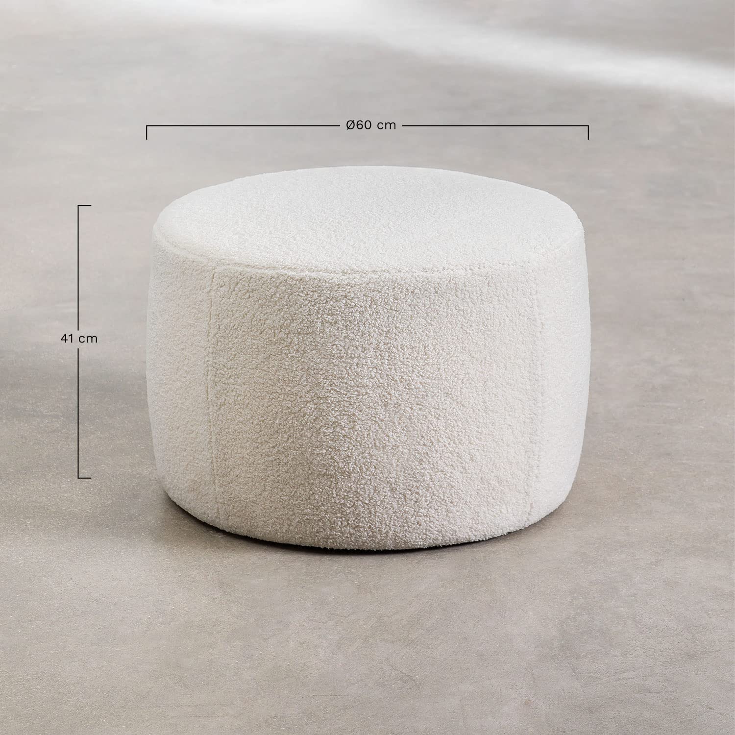 SKLUM Pouf en Chenille Jaldinguer