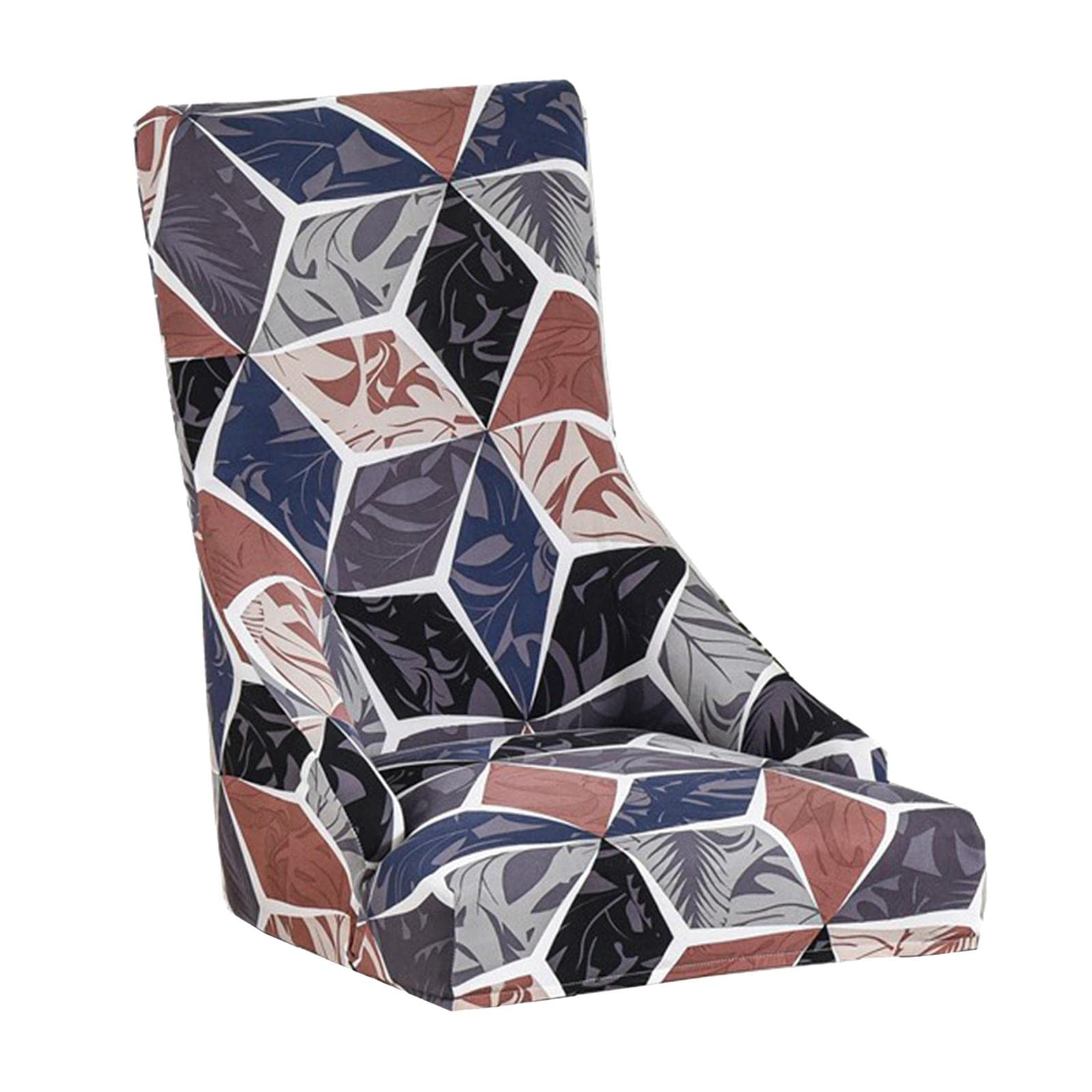 Wingback Chair Cover Stretchable Decor Dustproof for Kitchen Dining Room Lattice