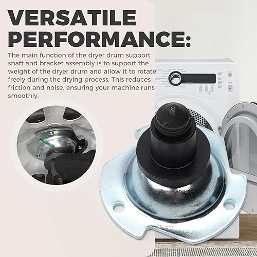 Miniatura 4 de WE3M33 Eje de soporte de tambor de secadora y reemplazo de cojinetes para secador GE Kenmore Hotpoint, soporte de tambor reemplazar AP4422015