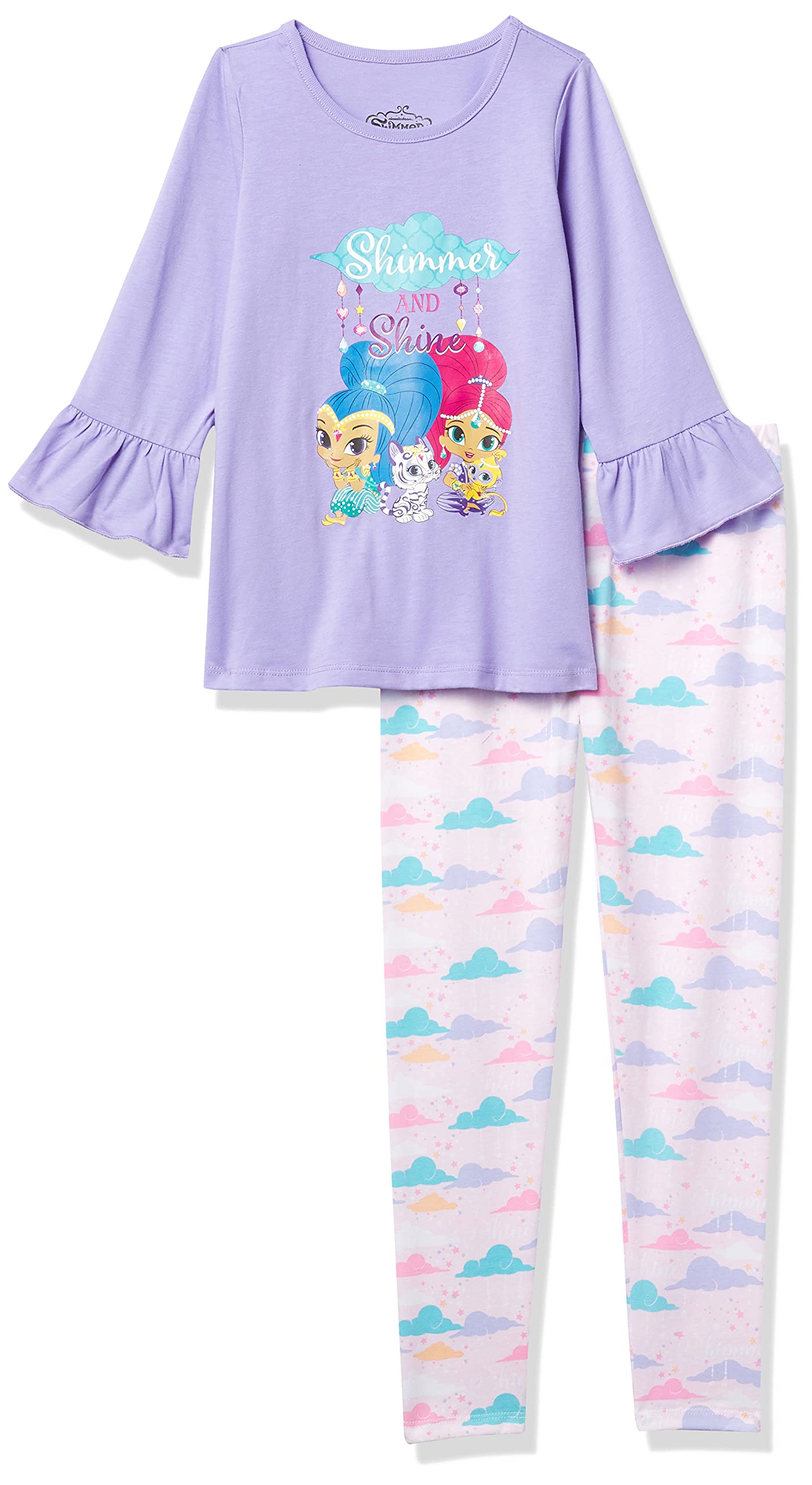 Photo 1 of Bundle of 2 clothing items 
Nickelodeon Fearless Princess Knight Nella Girls Short Sleeve Tee Shirt Small Purple Berry
Shimmer and Shine girls Kids Girls Top & Legging Set 10 Years Lilac