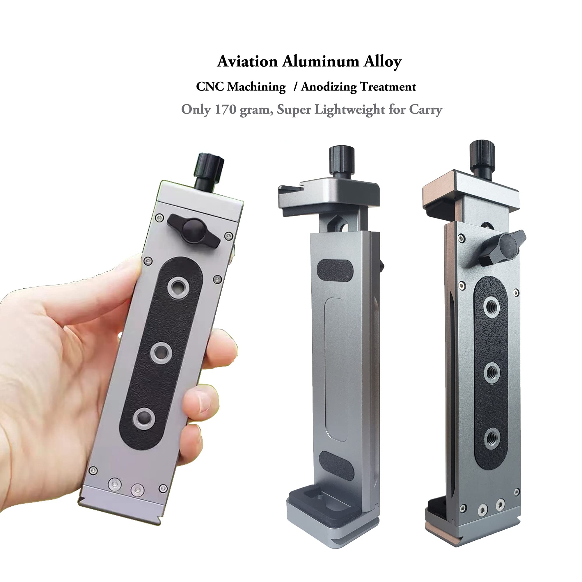 Adattatore per montaggio su treppiede per iPad e telefono con testa a sfera girevole 360 ° Supporto per tablet girevole con morsetto per smartphone con slta fredda per iPad 8th