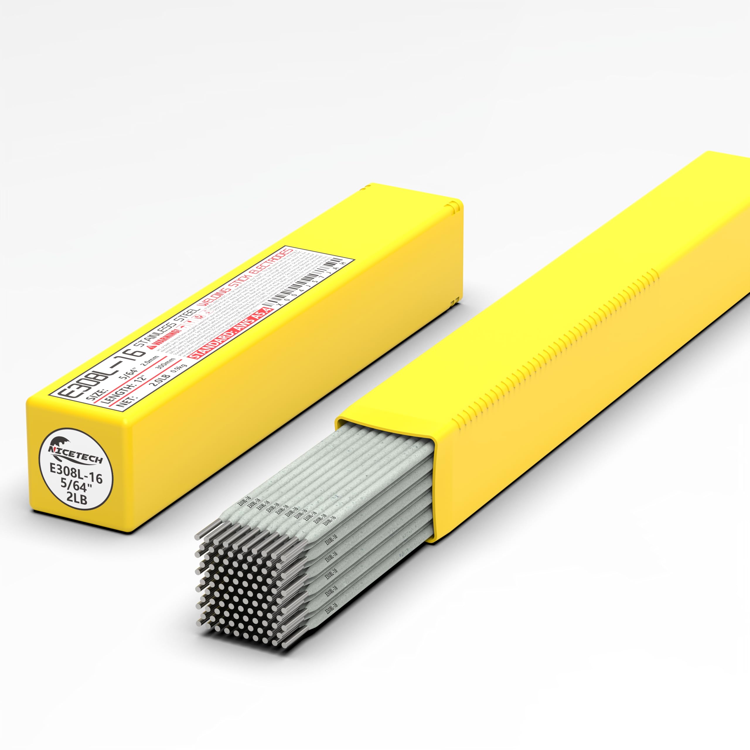 NICETECH E308L-16 Arc Welding Rod Stainless Steel Electrodes (5/64", 2LB)