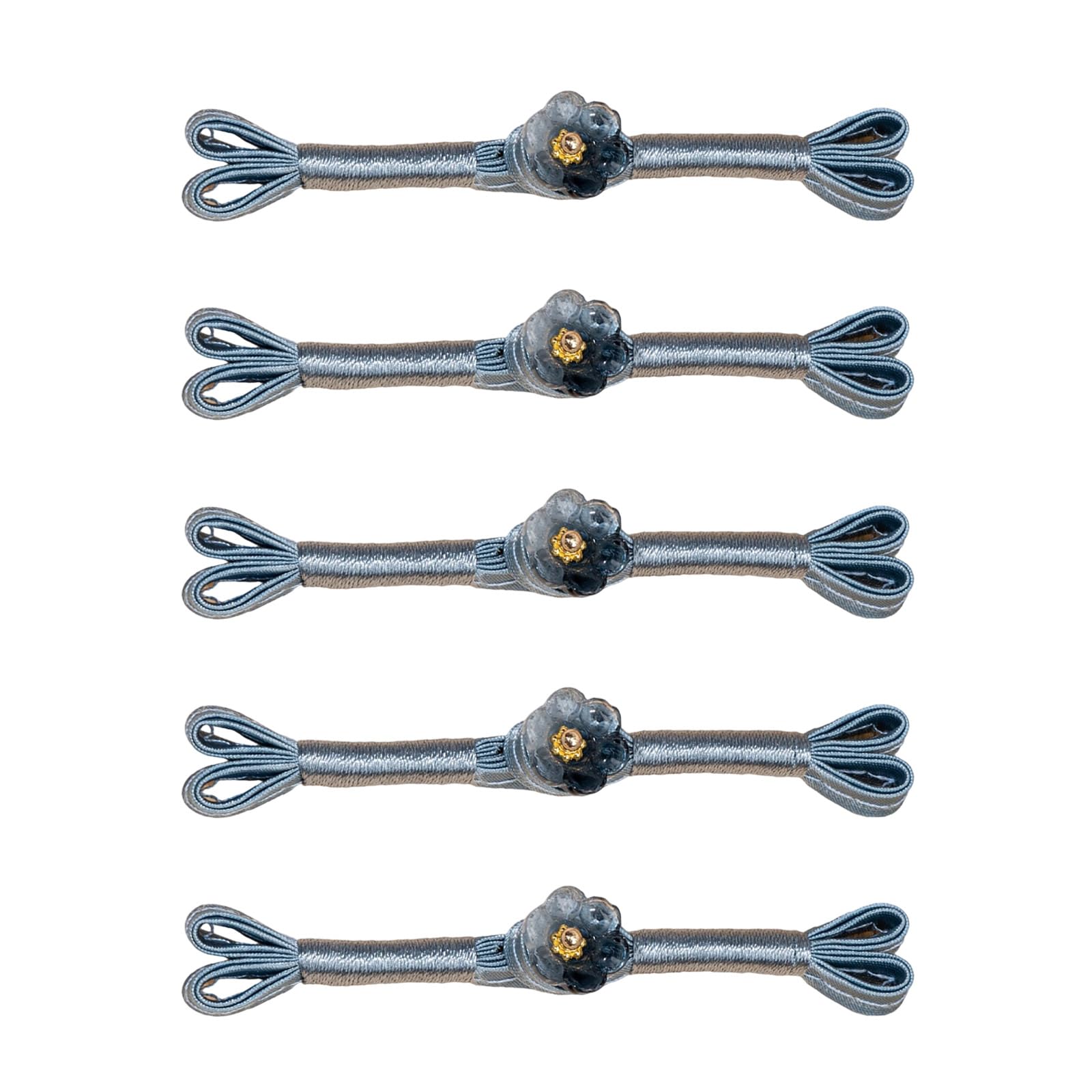 COOLHOOD 5Pcs Traditional Chinese Cheongsam Knot Button Floral Sewing Fasteners for Cloaks Dress Coat Decoration Decorative Flower Button