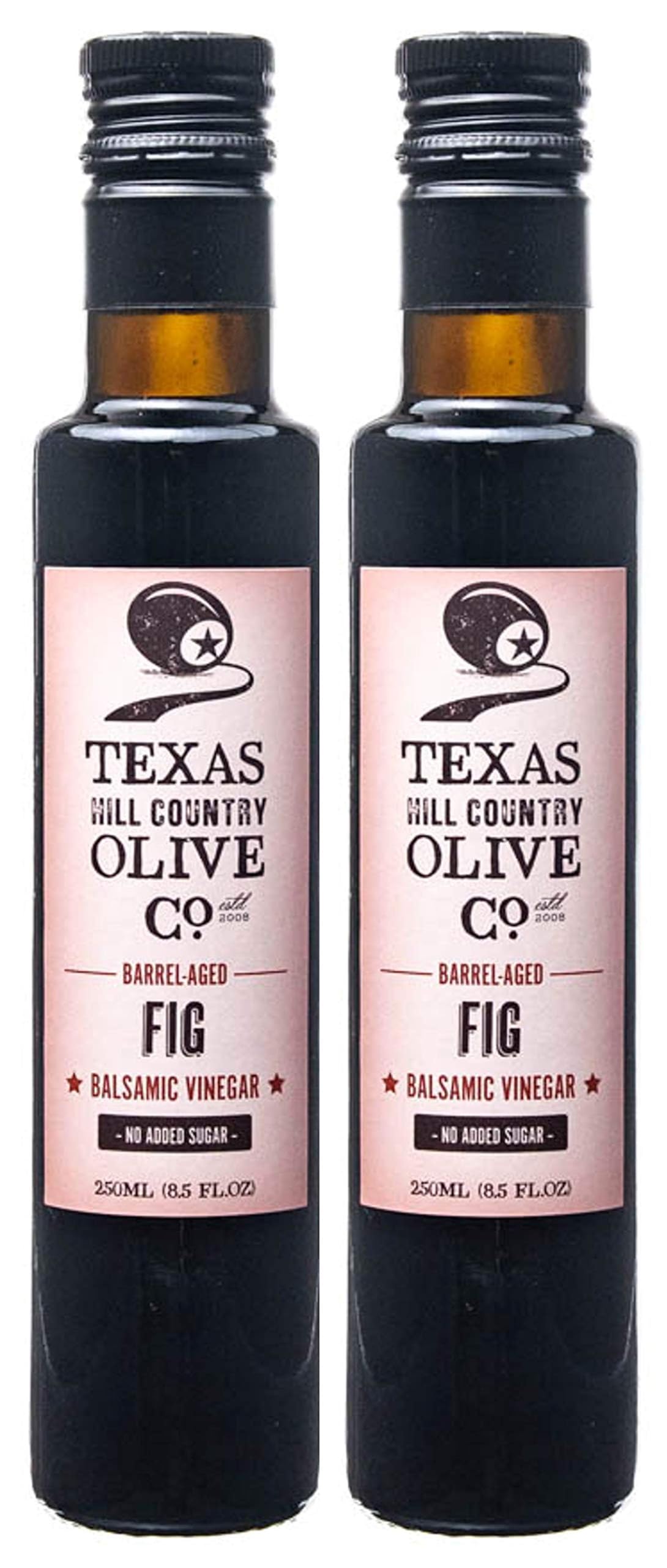 Fig Balsamic Vinegar - Gourmet Barrel Aged Infused Balsamic Vinegar - Great for Dressing Dipping Glazing - No Artificial Flavors or Added Sugar - Made