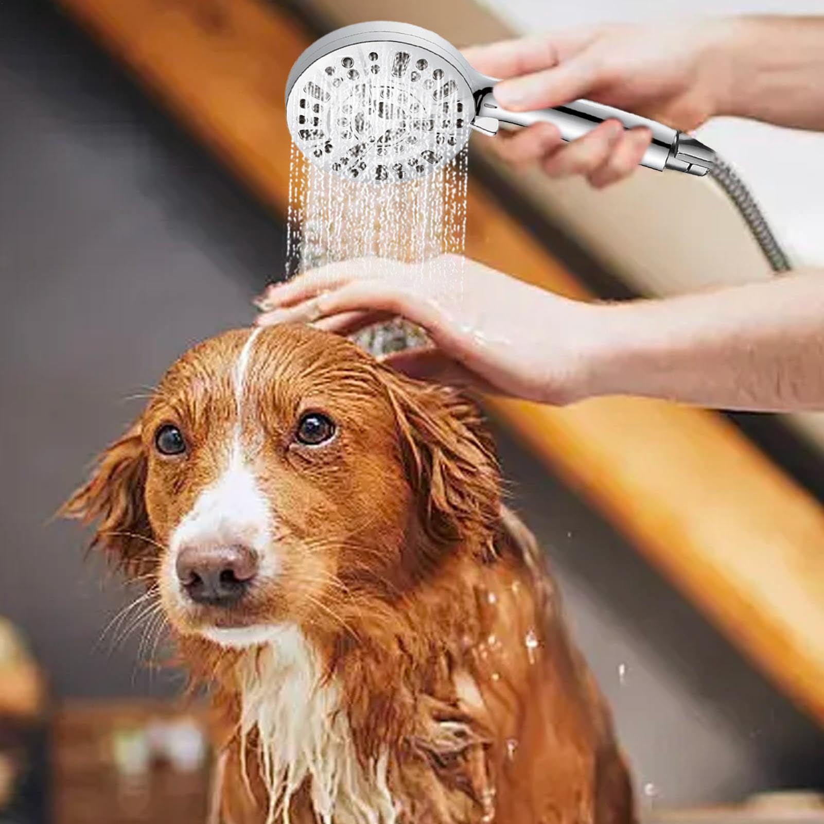 Guida per doccia portatile, soffione per ad alta pressione | 10 modalità Doccia portatile ad alta pressione flessibile - Accessori per il bagno, potente strumento per il bagno di viaggio a spruzzo d'a