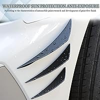 Vista 4 de Paquete de 6 aletas de coche, kit universal para parachoques delantero, divisor de labio, difusor anticolisión para el cuerpo, pegatinas decorativas